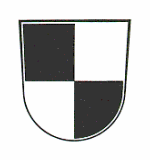 LogoWappen der Stadt Weißenstadt; Geviert von Schwarz und Silber.