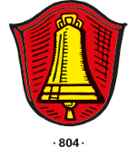 LogoWappen der Gemeinde Gilching; In Rot eine goldene Glocke.